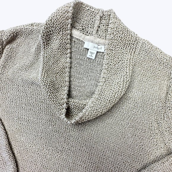 J. Jill Pure Jill Sweater Cowell Collar Size Medium Oatmeal color - Picture 3 of 7